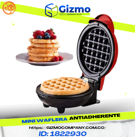 Mini Waflera Antiadherente Electrica